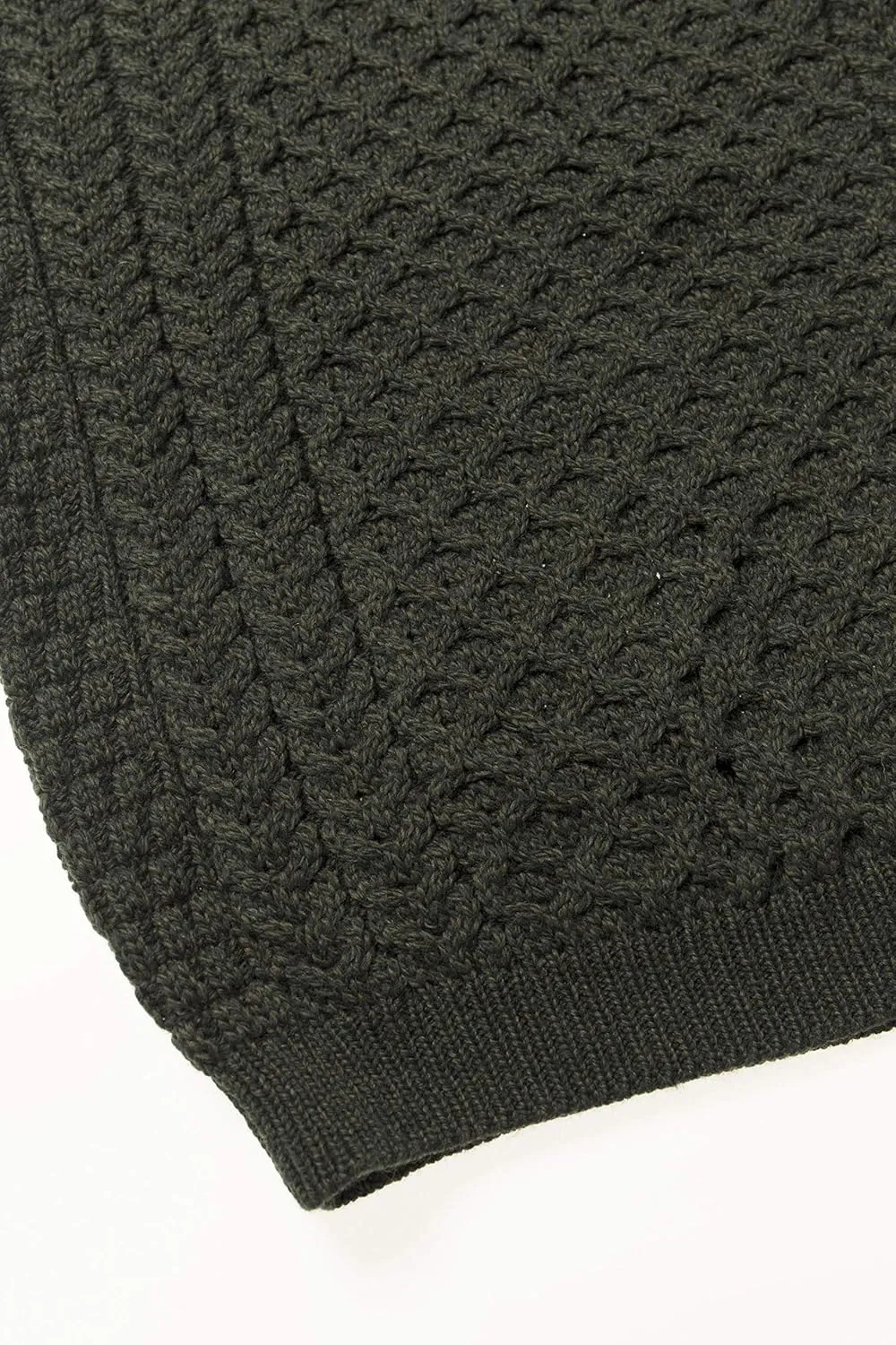 Aran Crafts Unisex Irish Cable Knitted Crew Neck Sweater (100% Merino Wool)