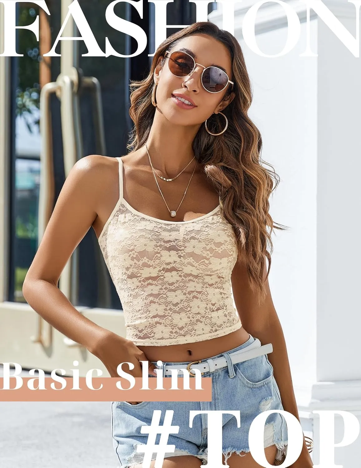 Avidlove Bralettes for Women Lace Spaghetti Strap Camisole Y2k Crop Tops Going Out Tank Tops