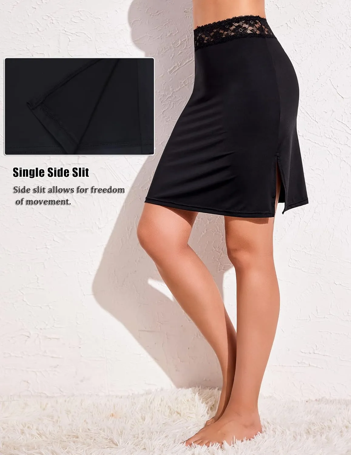 Avidlove Half Slips for Women Underskirt Slip Skirt with Floral Lace Waistband