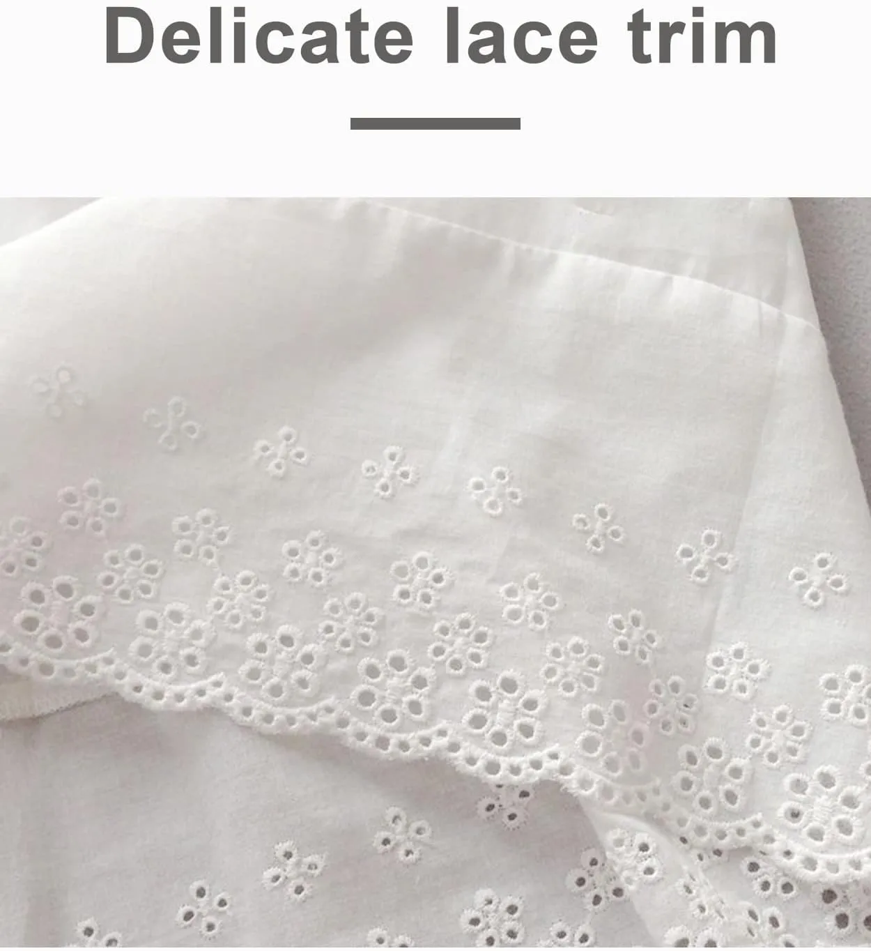 BEAUTELICATE Half Slip Skirt Extender with Lace Embroidery 100% Cotton Vintage Underskirt