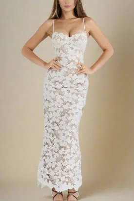 Honor Bodycon Maxi Dress - Pearl White