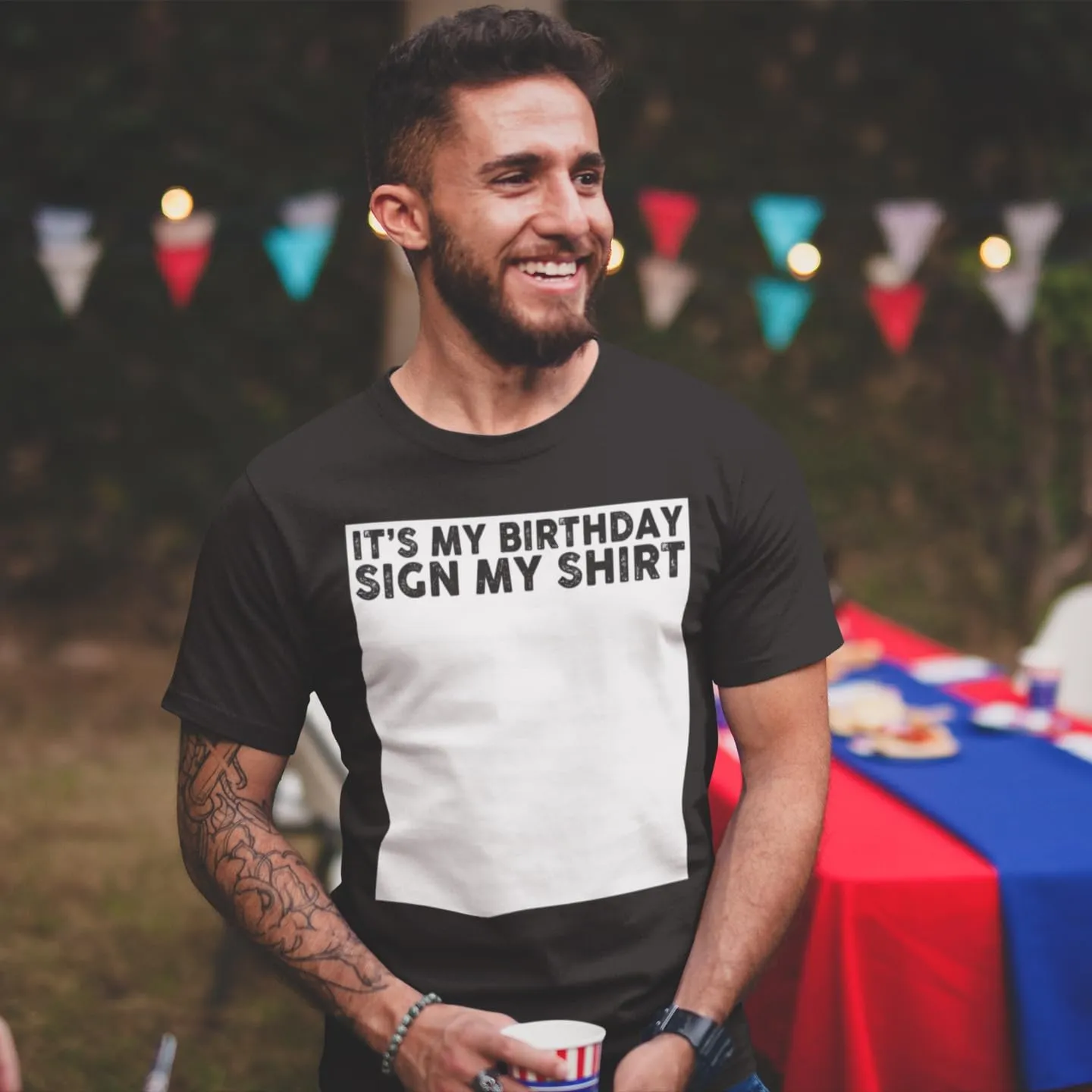 It's My Birthday Sign My Shirt Funny T-Shirt, Sarcastic Saying Humor Joke Gifts Party Mens Womens T Shirt