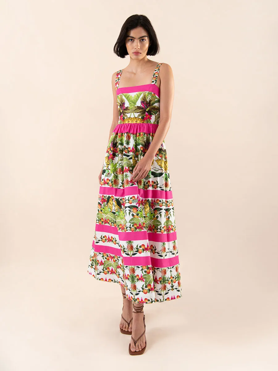 Ninet Cotton Midi Dress - Calypso White
