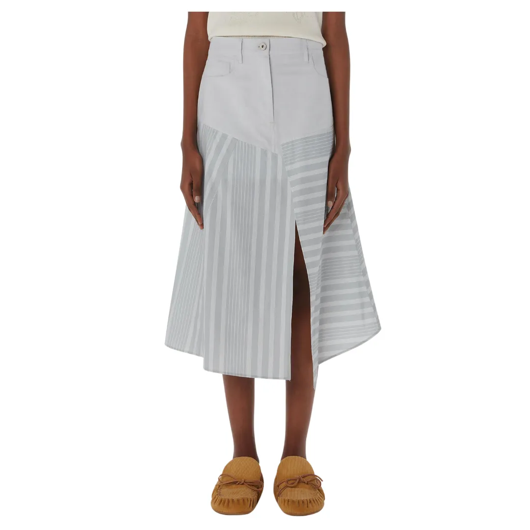 Patchwork A-Line Skirt