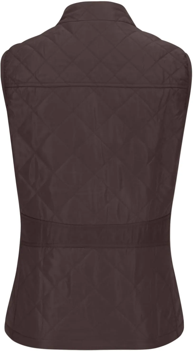 Puffer Vest Women Stand Collar Lightweight Gilet Quilted Zip Vest Sleeveless Winter Down Jackets Warm Vests Outerwear