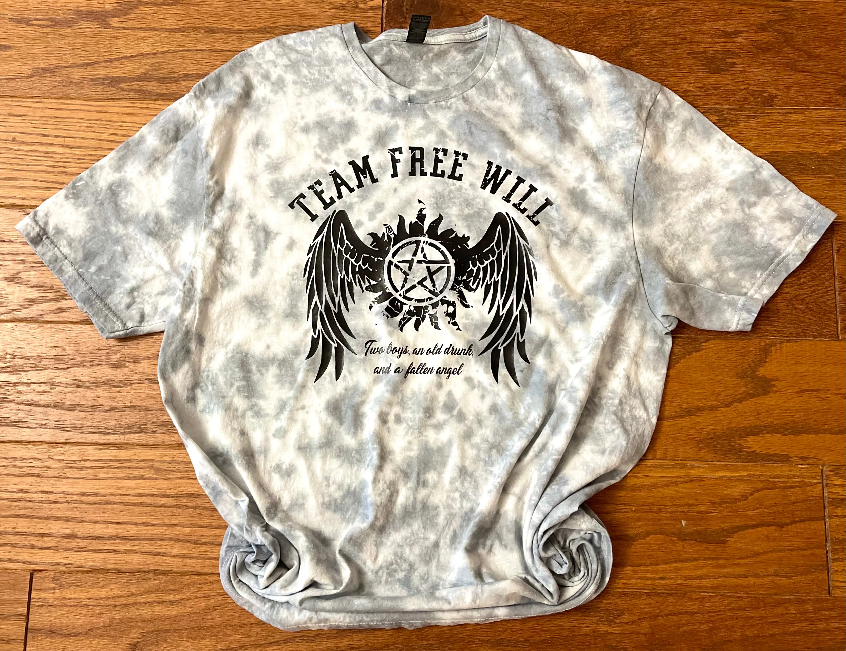 SPN Tie Dye Pearl Gray Shirt