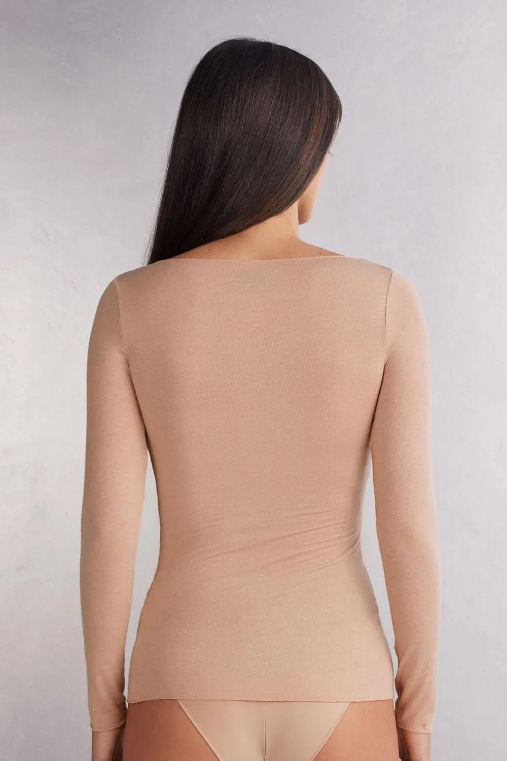 Woman's Boat Neck Modal Cashmere Ultralight Top