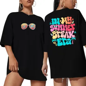 Women Last Day of School Shirt in My Summer Break Era Shirt Teacher T-Shirt School Graduation Tee Tops