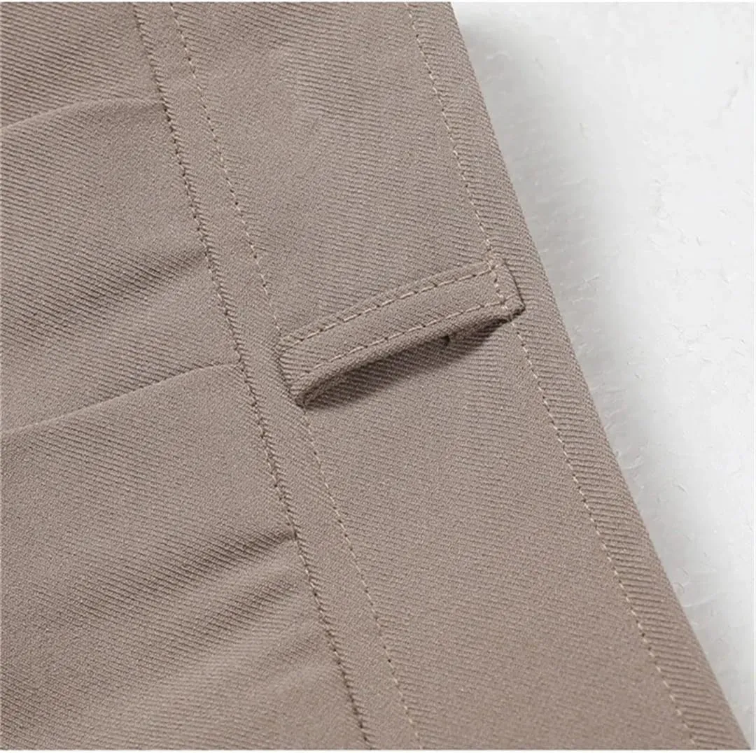 Women Leather Longskirts for Belt Skirts A-Line Pleated Skirt French Style Skirt
