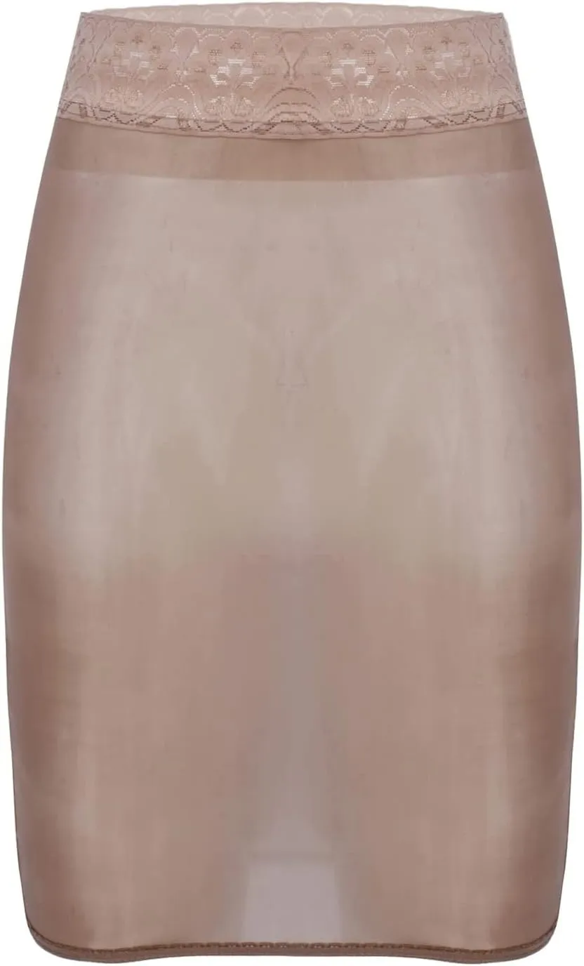 Women's High Waist Micro Mini Skirt See Through Lace Tight Pencil Skirt Night Clubwear