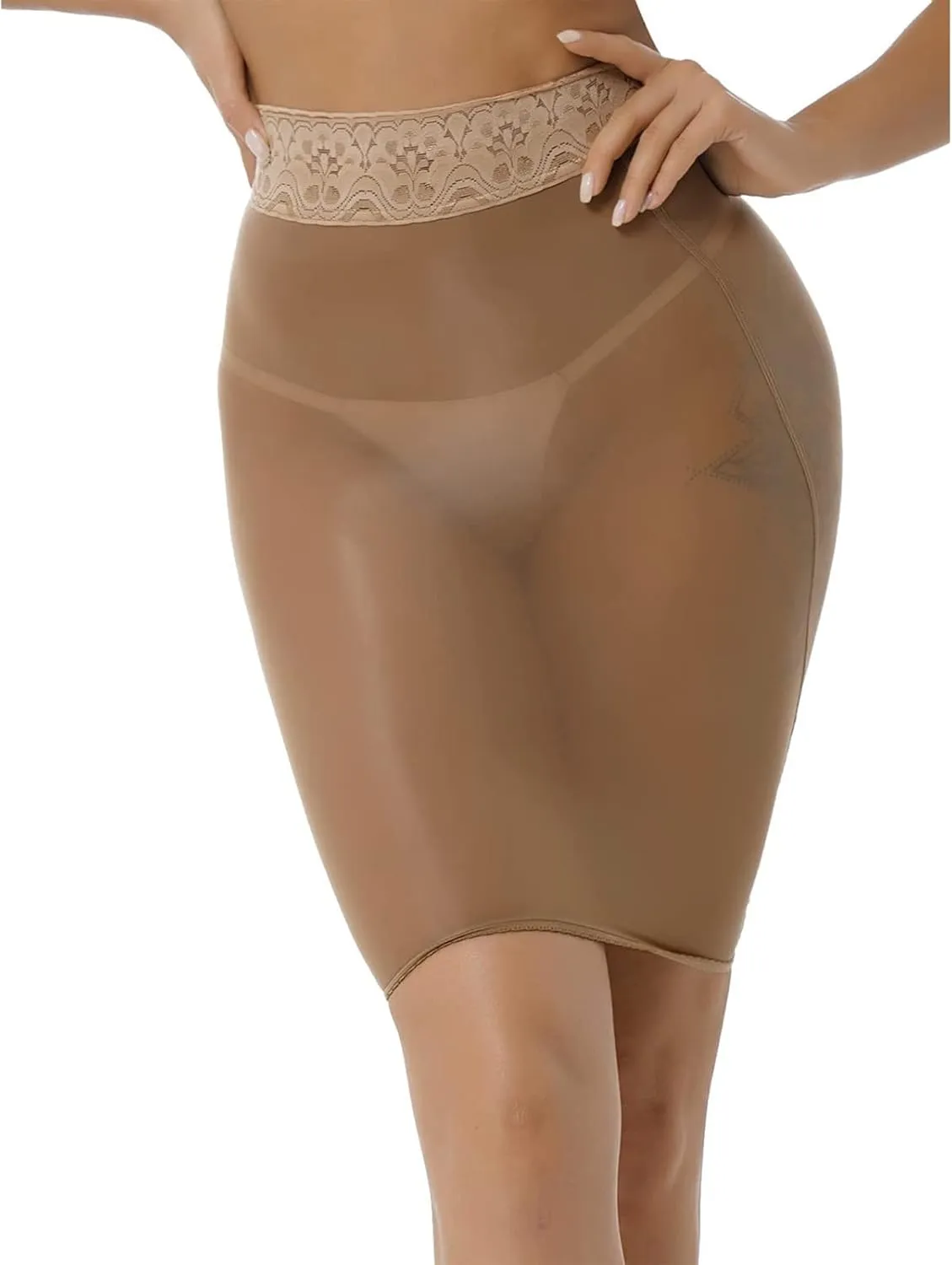 Women's High Waist Micro Mini Skirt See Through Lace Tight Pencil Skirt Night Clubwear